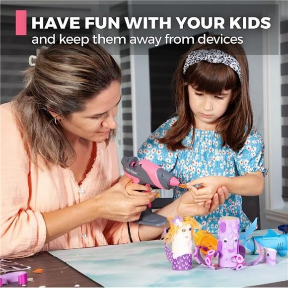 Hot Glue Gun, 60W High Temp Large Glue Gun w/ Stand-Up base & 12 Glue Stick - Picture 5 of 5